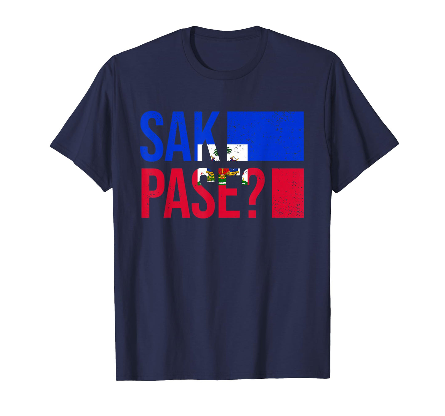Haitian Flag Day Retro Creole Pride Haiti Flag Sak Pase T-Shirt