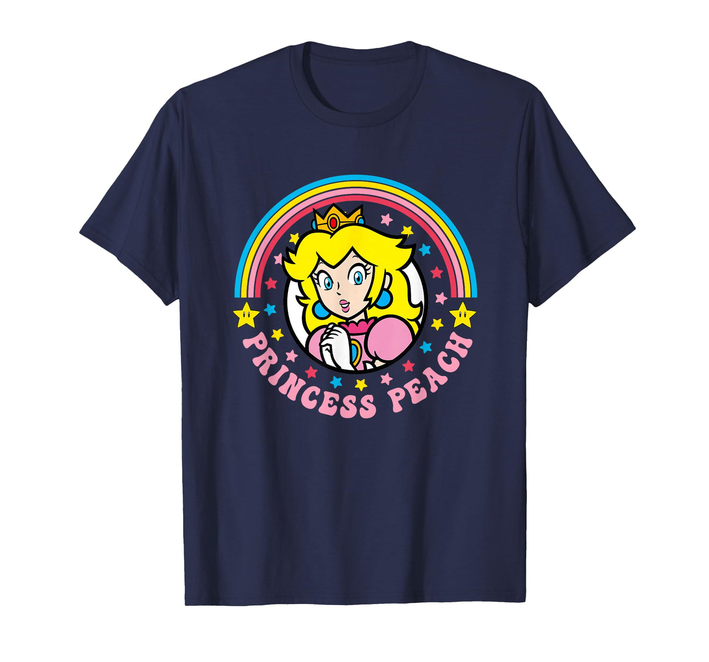 Super Mario Bros Rainbow Princess Peach Power Up T-Shirt