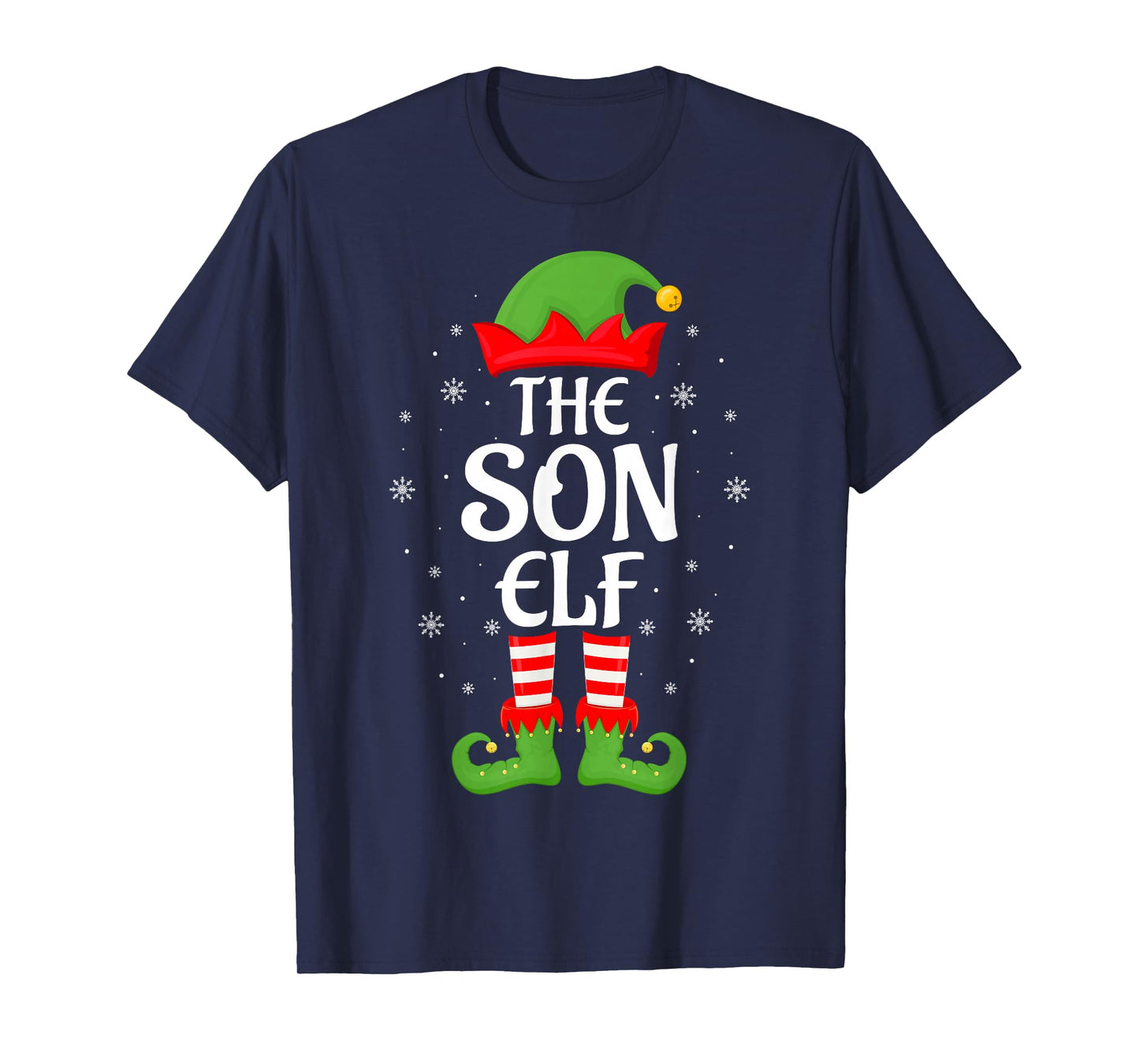 Son Elf Xmas Family Matching Elf Squad Christmas T-Shirt