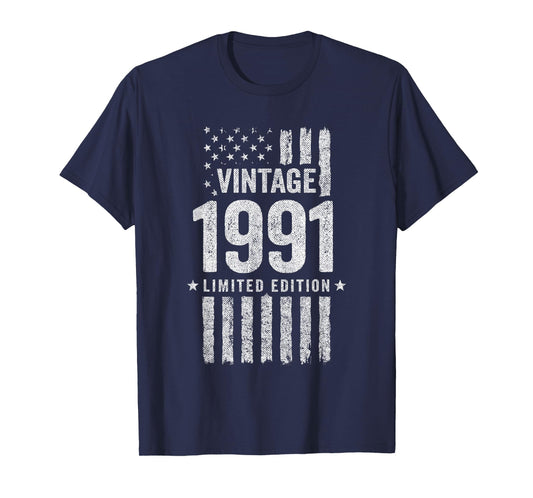 1991 Birthday - Born in 1991 - Limited Edition Vintage 1991 T-Shirt