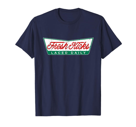Sneaker Sauce Apparel Fresh Kicks Laced Daily Unisex-Adults Black Short Sleeve T-Shirt S