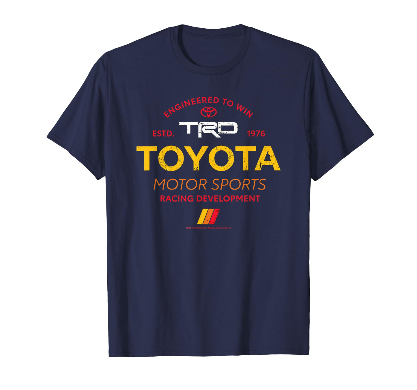 Toyota Engineered To Win Motor Sports Racing Distressed Logo T-Shirt