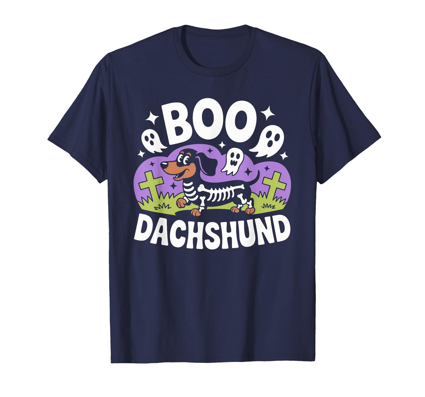 Boo Dachshund Halloween Design T-Shirt