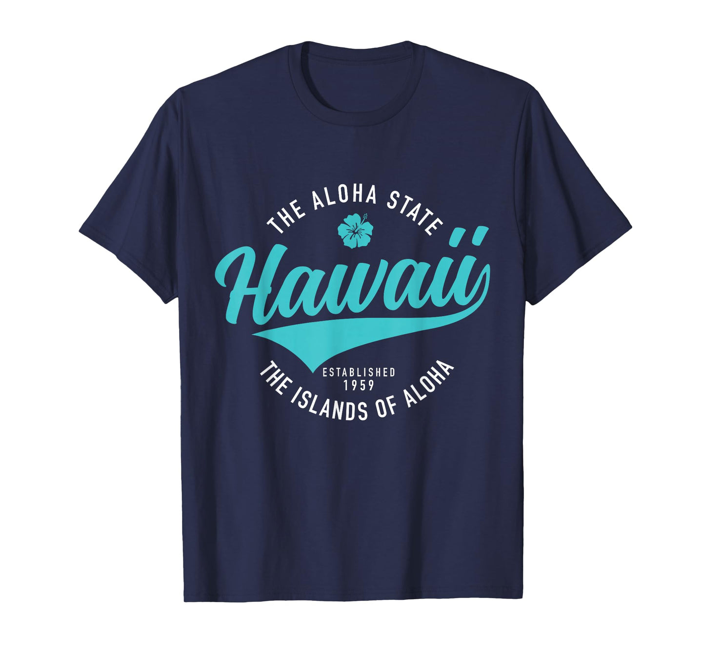 Hawaii The Aloha State Hawaiian Islands Souvenir Vintage T-Shirt