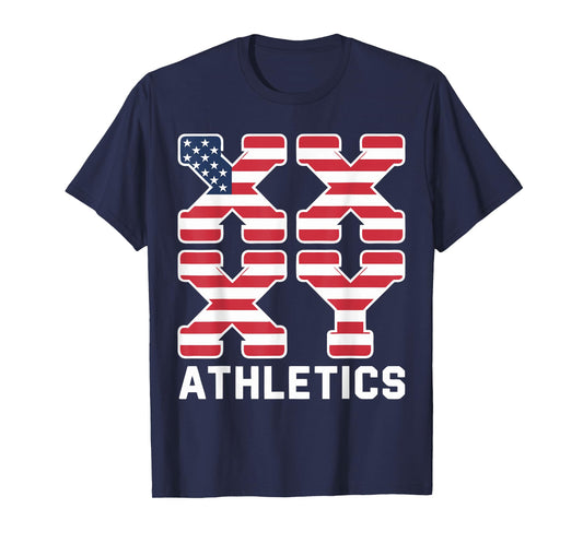 Gender Genetic American Flag XX XY Athletics T-Shirt