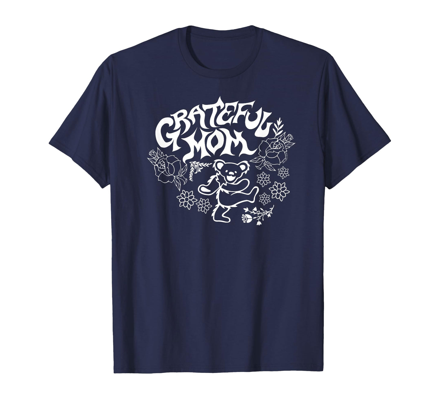 Grateful Dead Grateful Mom Dancing Bear and Flowers Band T-Shirt