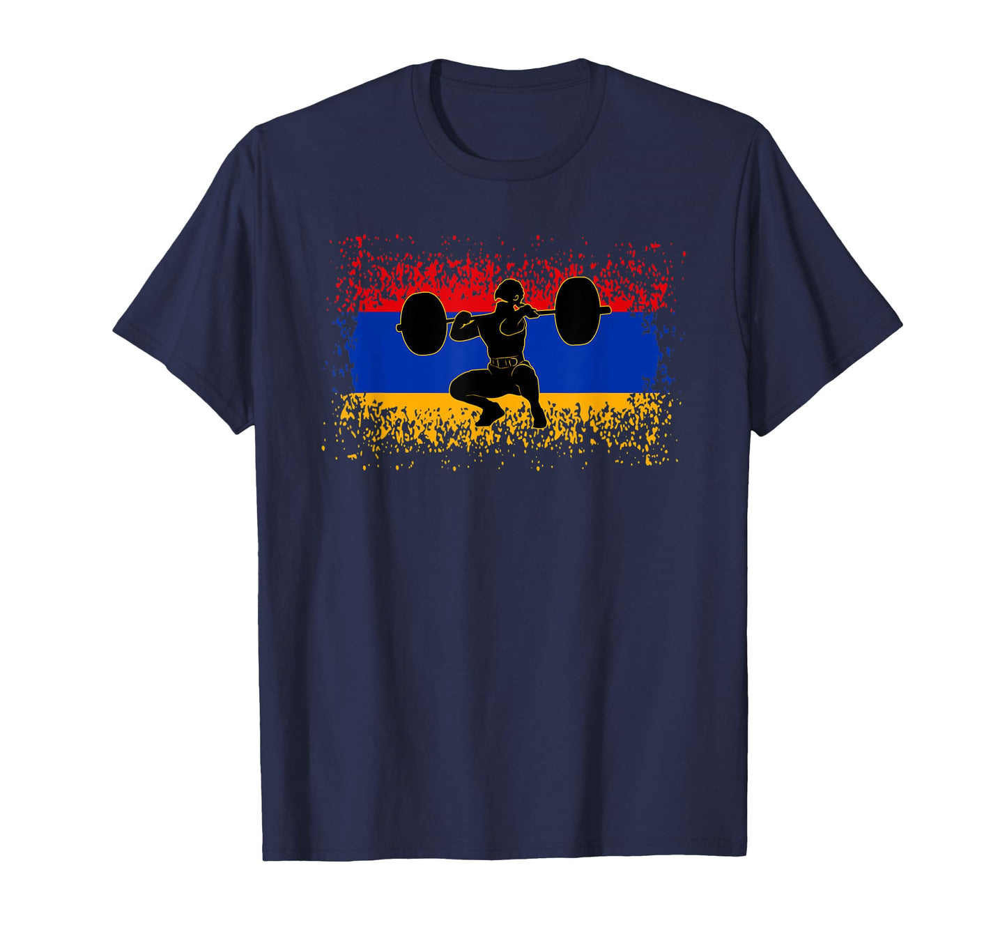 Weightlifting Men Armenia Flag Gym Competitive Workout T-Shirt