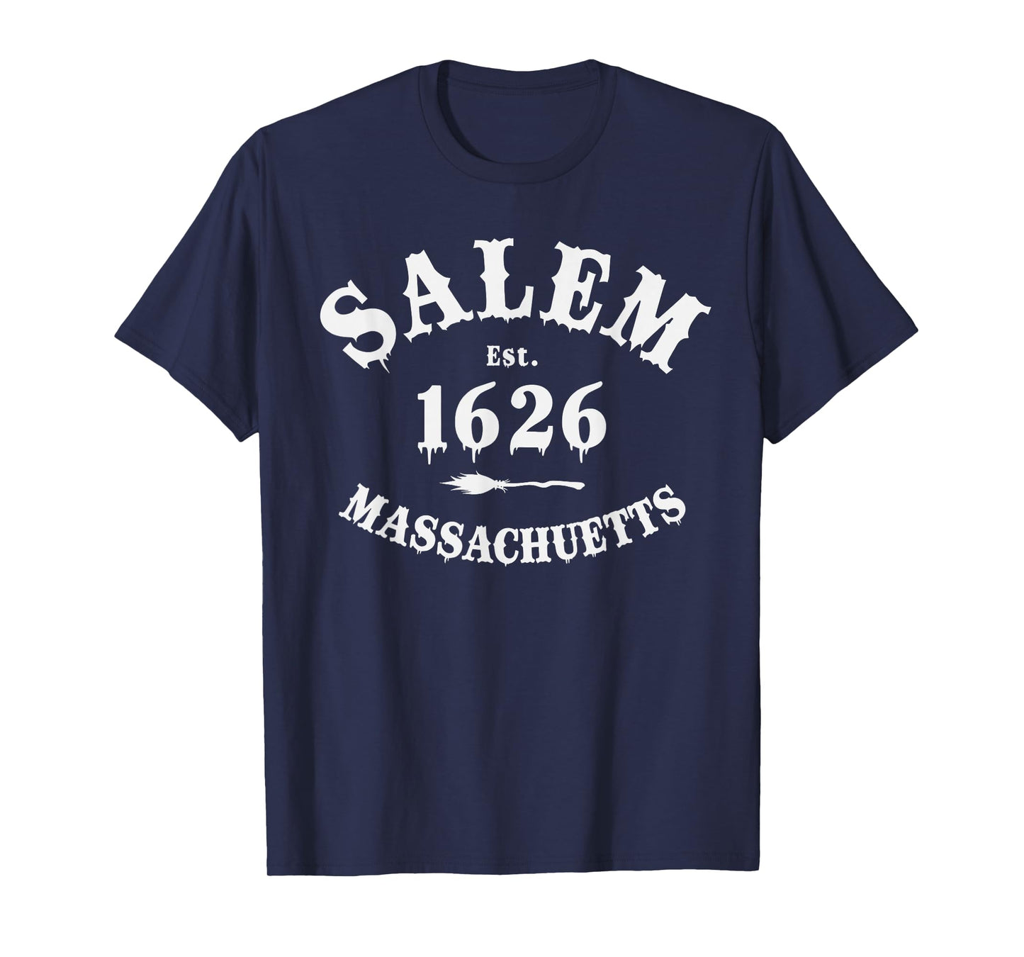 Salem 1626 Massachusetts MA Vintage Halloween Witch Costome T-Shirt