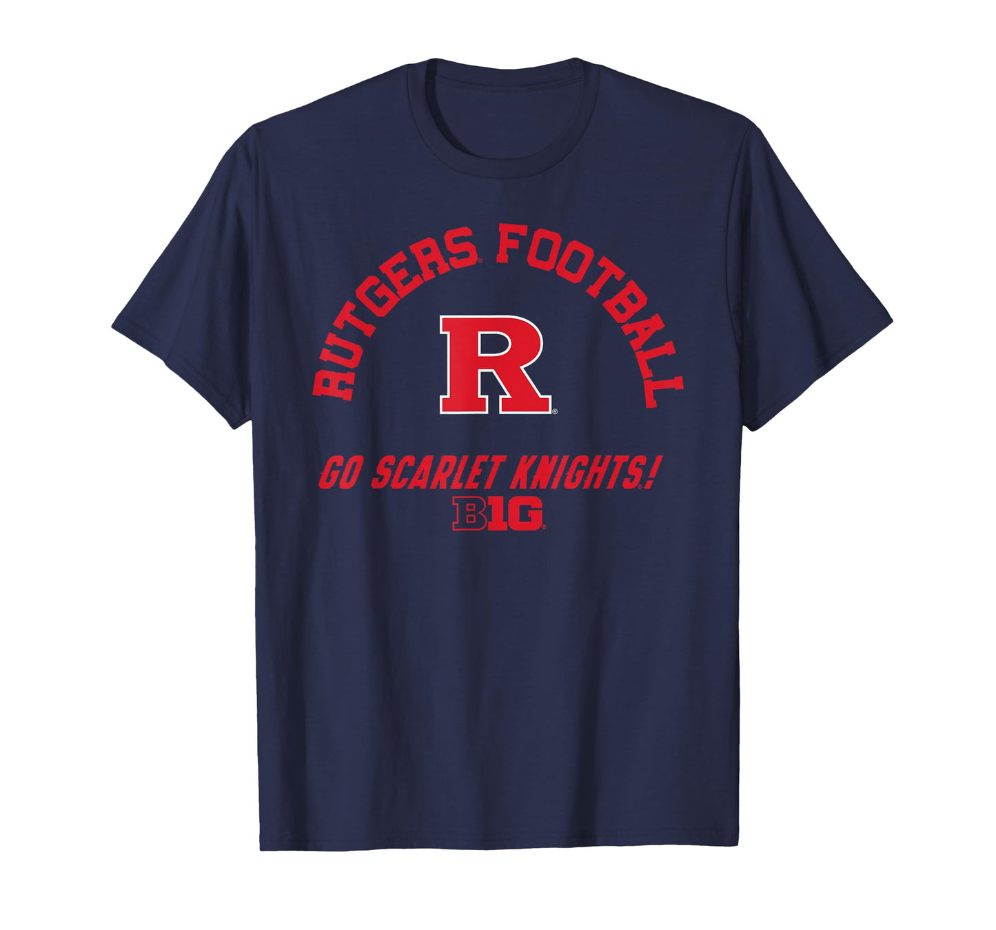 Rutgers Scarlet Knights Big 10 Football Black T-Shirt