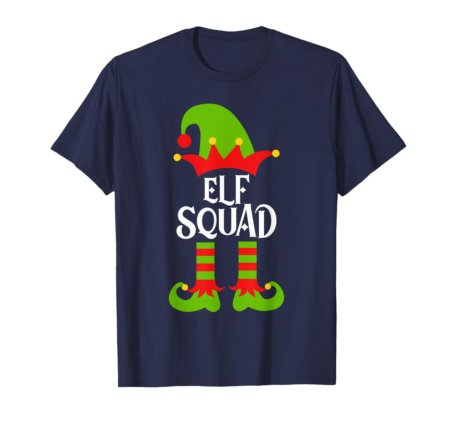 Elf Squad Funny Christmas Xmas Santa Family Holiday Pajamas T-Shirt