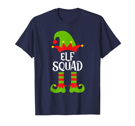 Elf Squad Funny Christmas Xmas Santa Family Holiday Pajamas T-Shirt