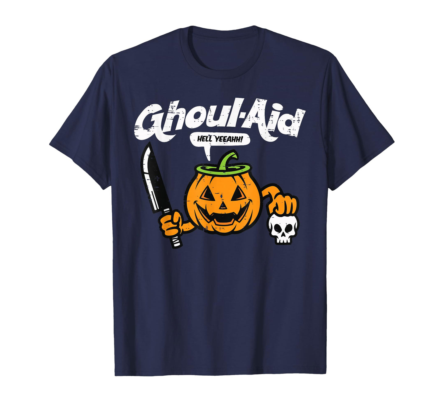 Halloween Pumpkin Ghoul Aid Funny Costume Men Women Kids T-Shirt