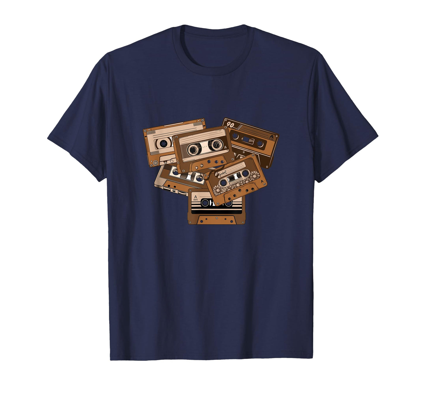Brown Tape Cassettes Classic Old School Brown Color Graphic T-Shirt