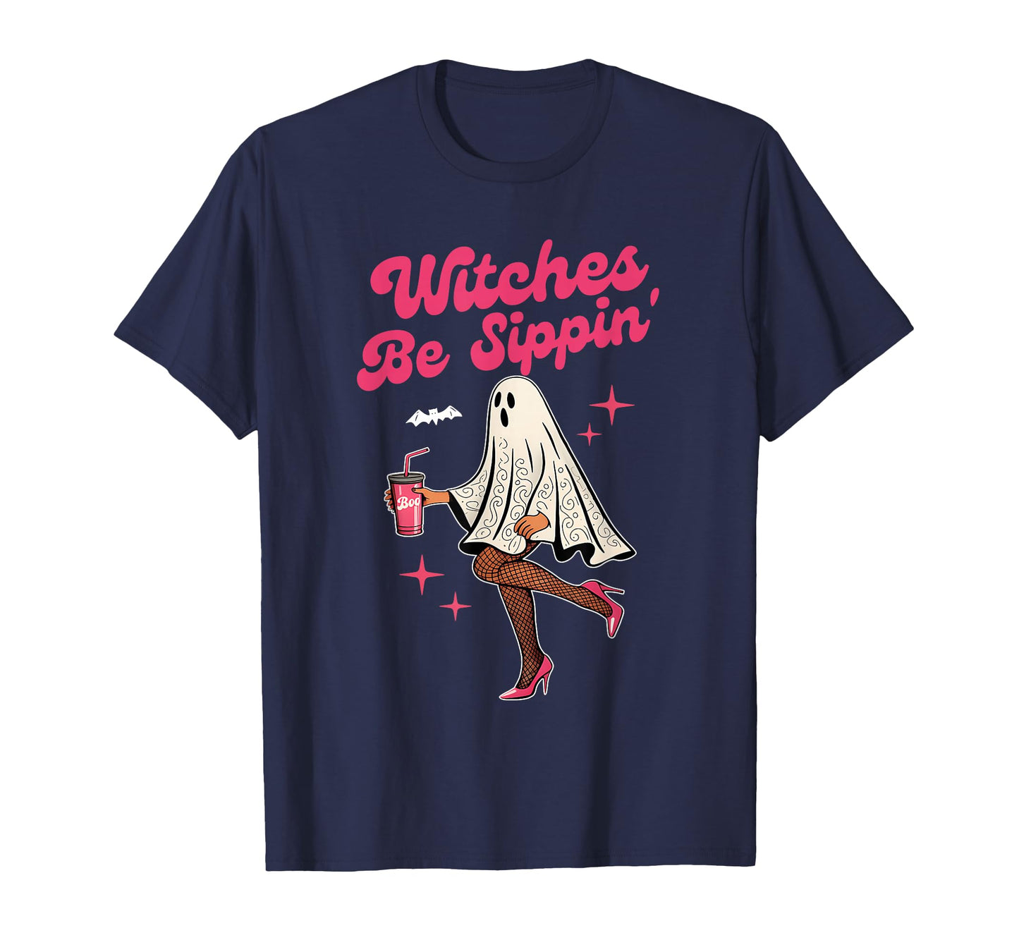 Witches Be Sippin' Funny Ghost Halloween Design T-Shirt