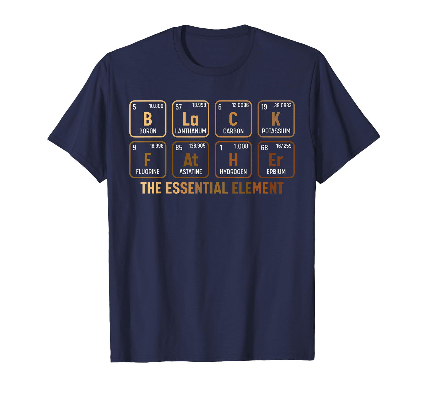 Mens Black Father's Day Black Dad Black Father Essential Element T-Shirt