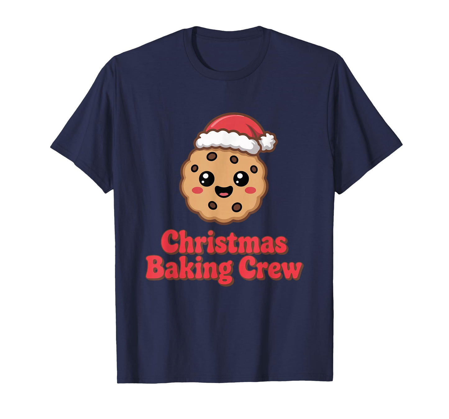 Christmas Baking Crew Cute Cookie Santa Hat T-Shirt
