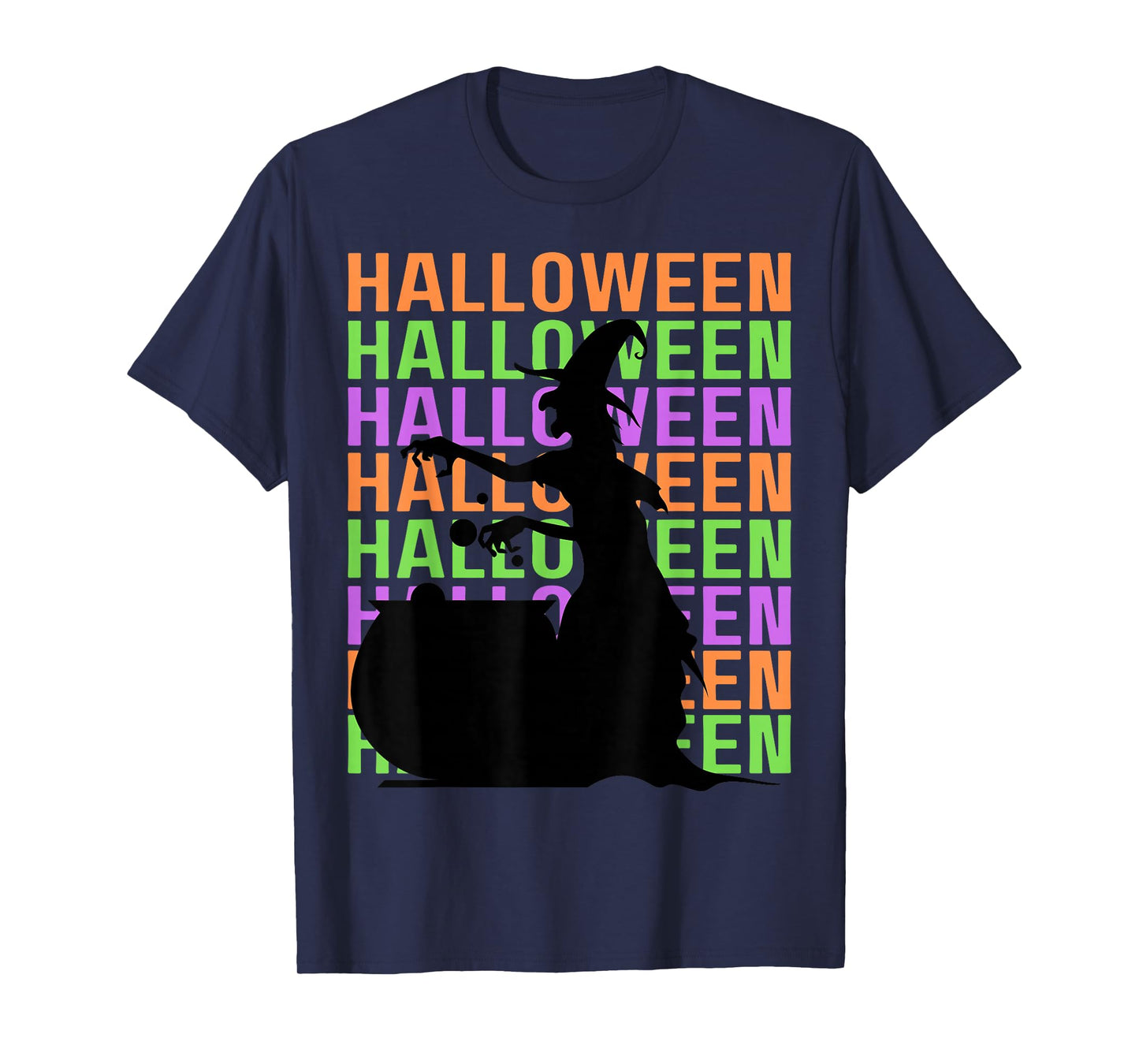Funny Black Witch Halloween Costume Men Women Kid Girl Boy T-Shirt
