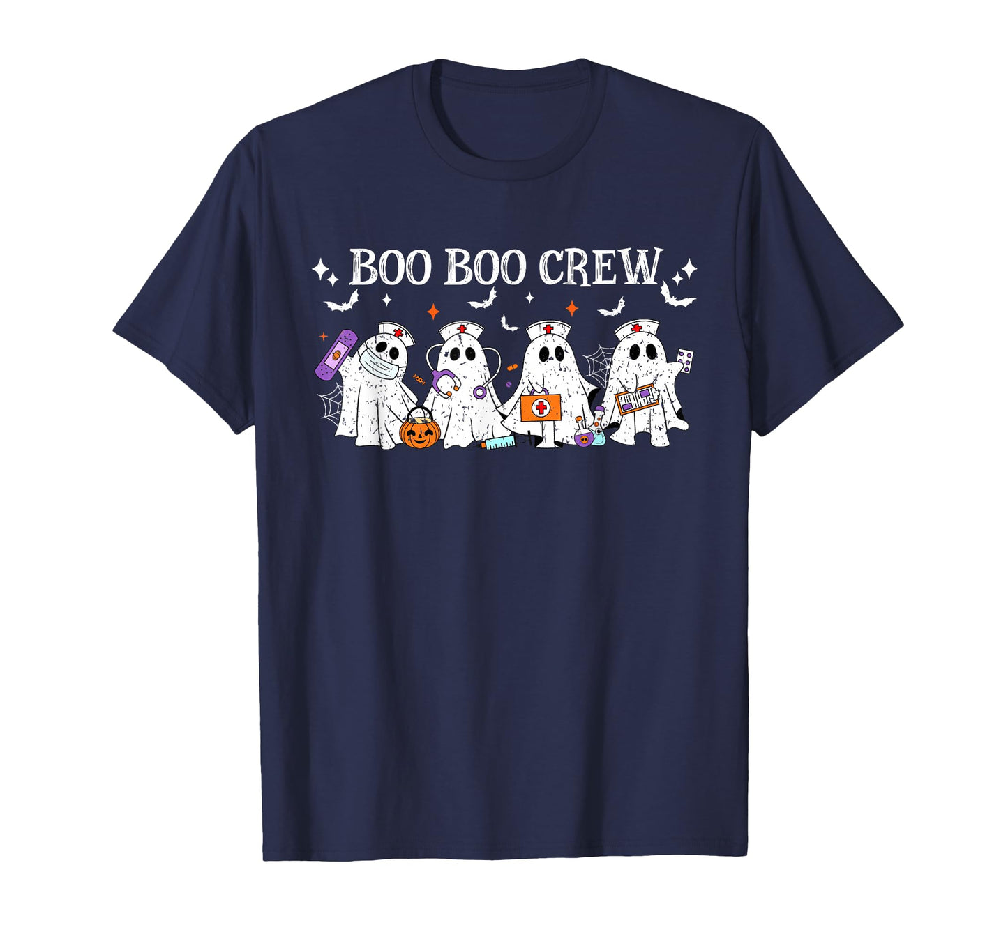 Groovy Boo Boo Crew Nurse Women Funny Ghost Nurse Halloween T-Shirt