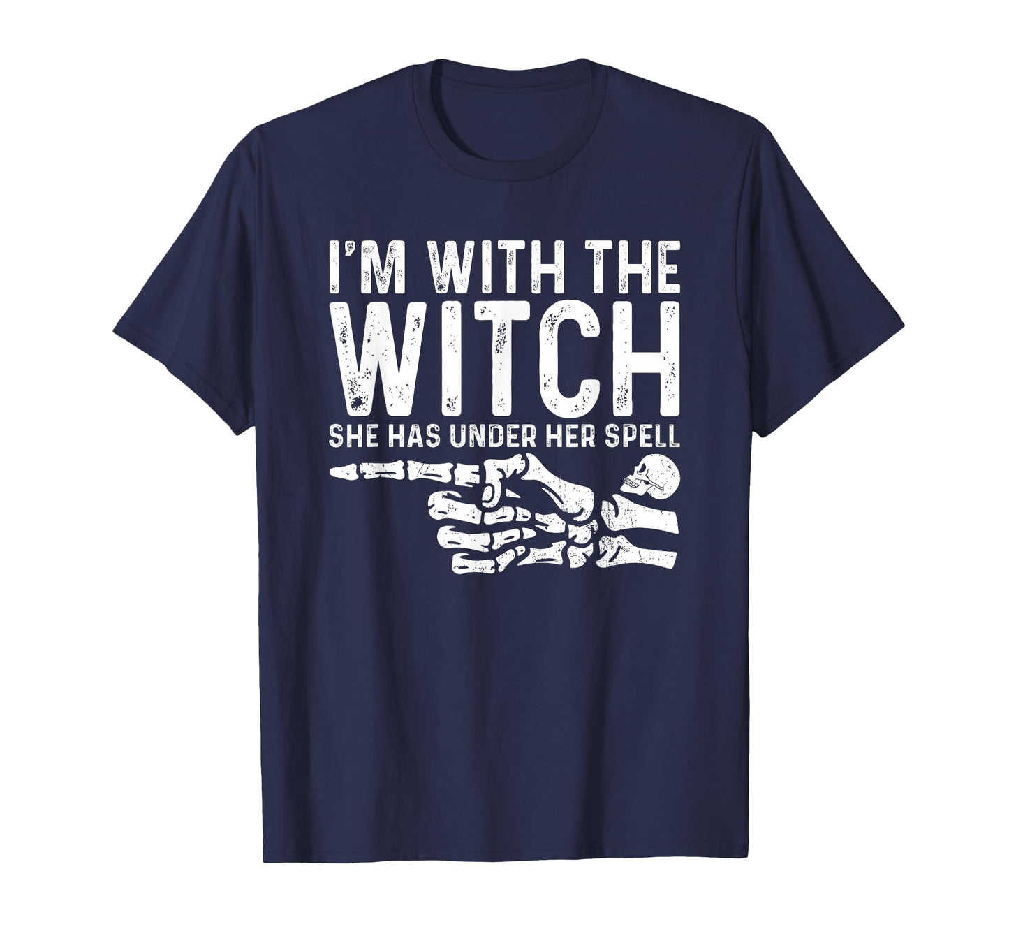 I'm with The Witch Funny Halloween Couple Costume Party T-Shirt