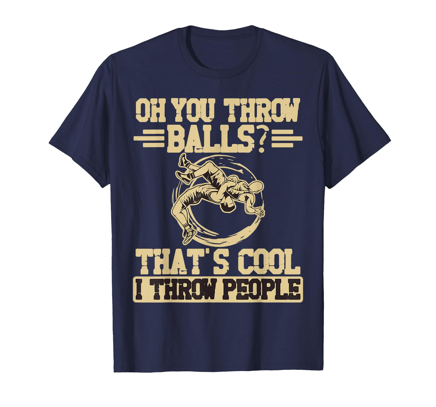 Oh du werfst Balls das ist cool ich werfe Menschen Ringer T-Shirt