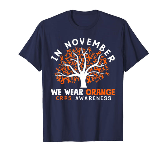 In November We Wear Orange Ribbon CRPS Awareness T-Shirt