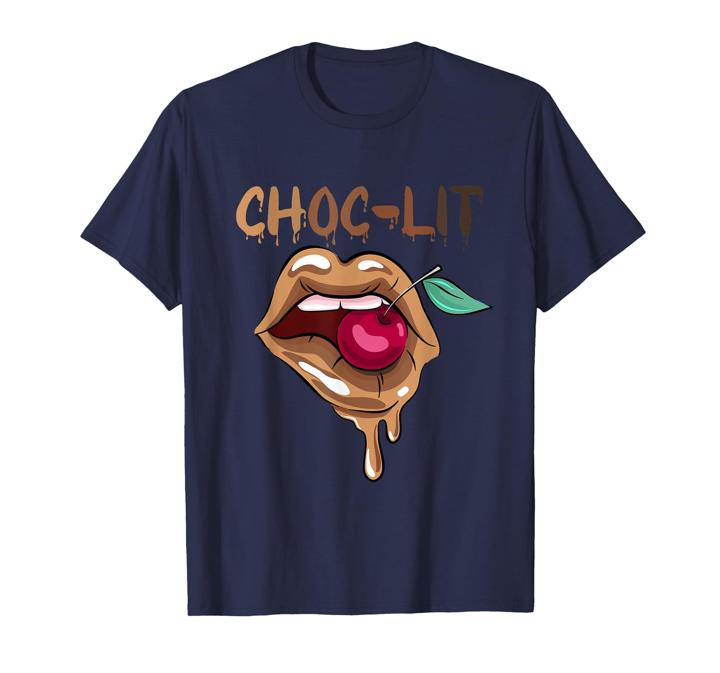 Cool Melanin Girl Lips Cherry Black Girls Magic Style T-Shirt