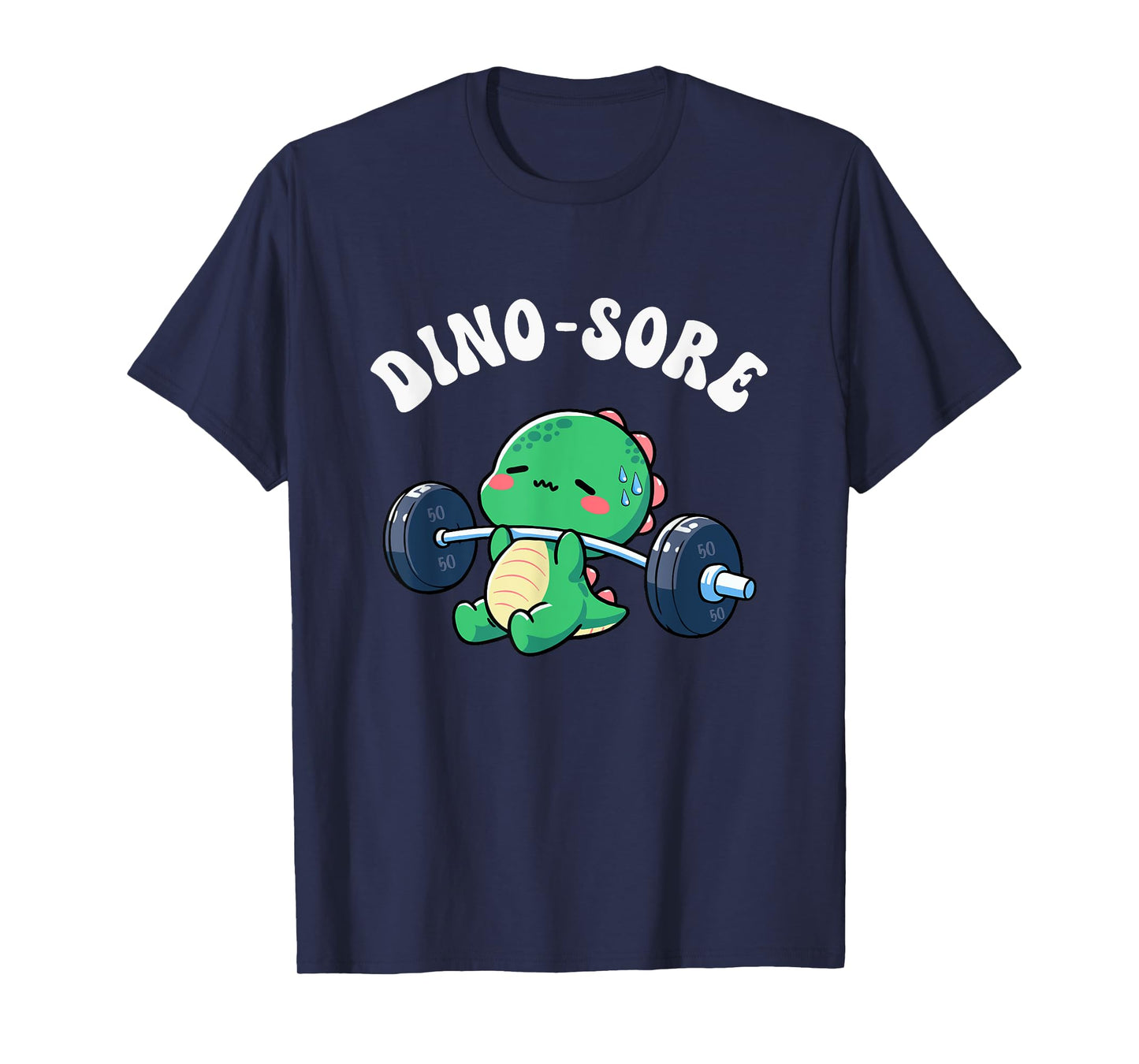 Dino Sore Gym Workout Lifting Weights Fitness Dino Saur Gym T-Shirt
