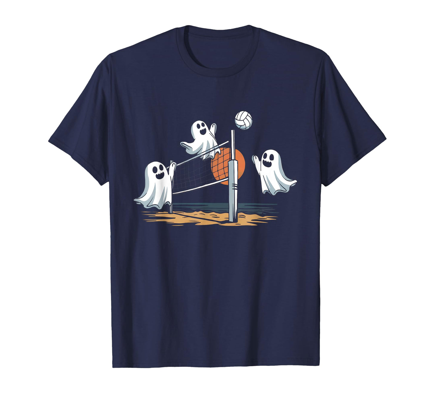Funny Volleyball Halloween Ghost-Volleyball Sports Lovers T-Shirt