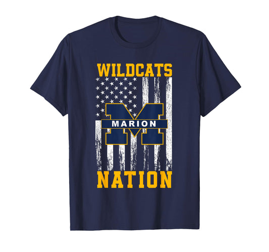 Marion Wildcats Logo Nation HS T-Shirt