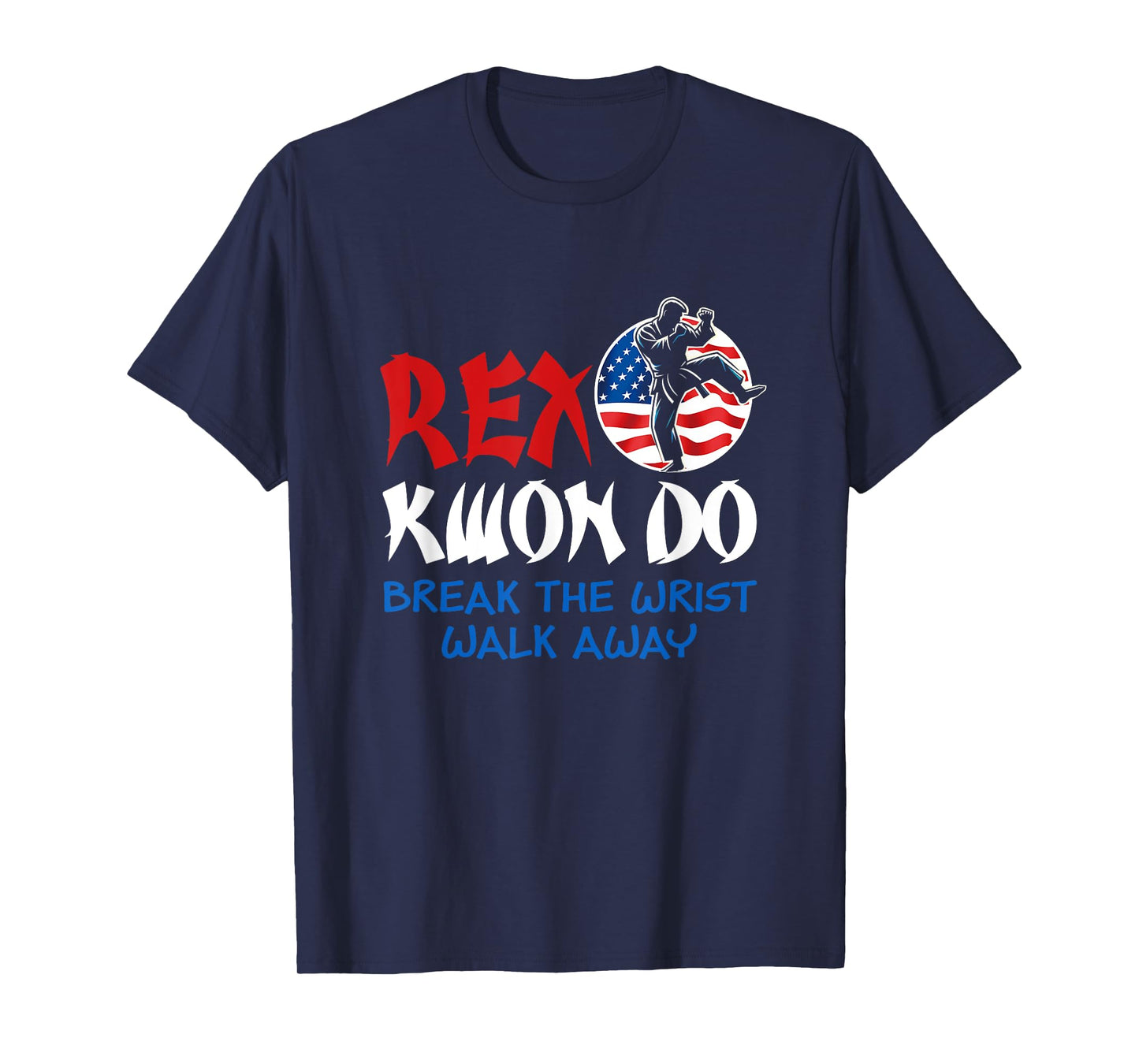 Rex Kwon Do American Flag Taekwondo Martial Art Sport T-Shirt
