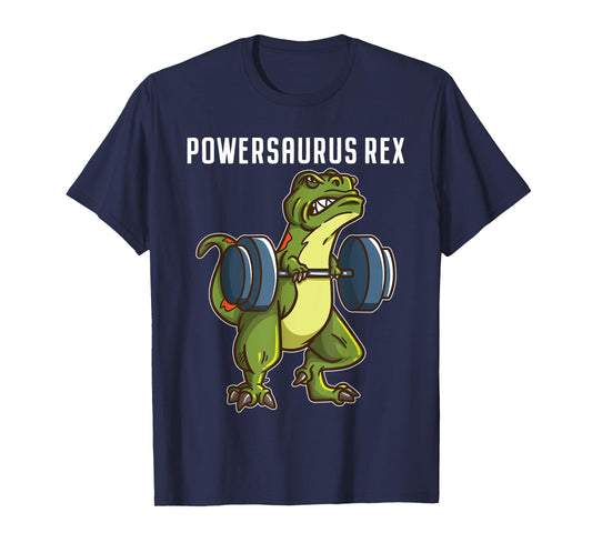I Love Dinosaur and Fitness Co. Funny T Rex Powerlifting Weightlifting Gym Workout Boys Gift T-Shirt