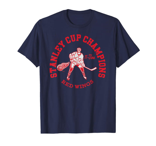 Detroit Red Wings Stanley Cup Champions 11-Time T-Shirt
