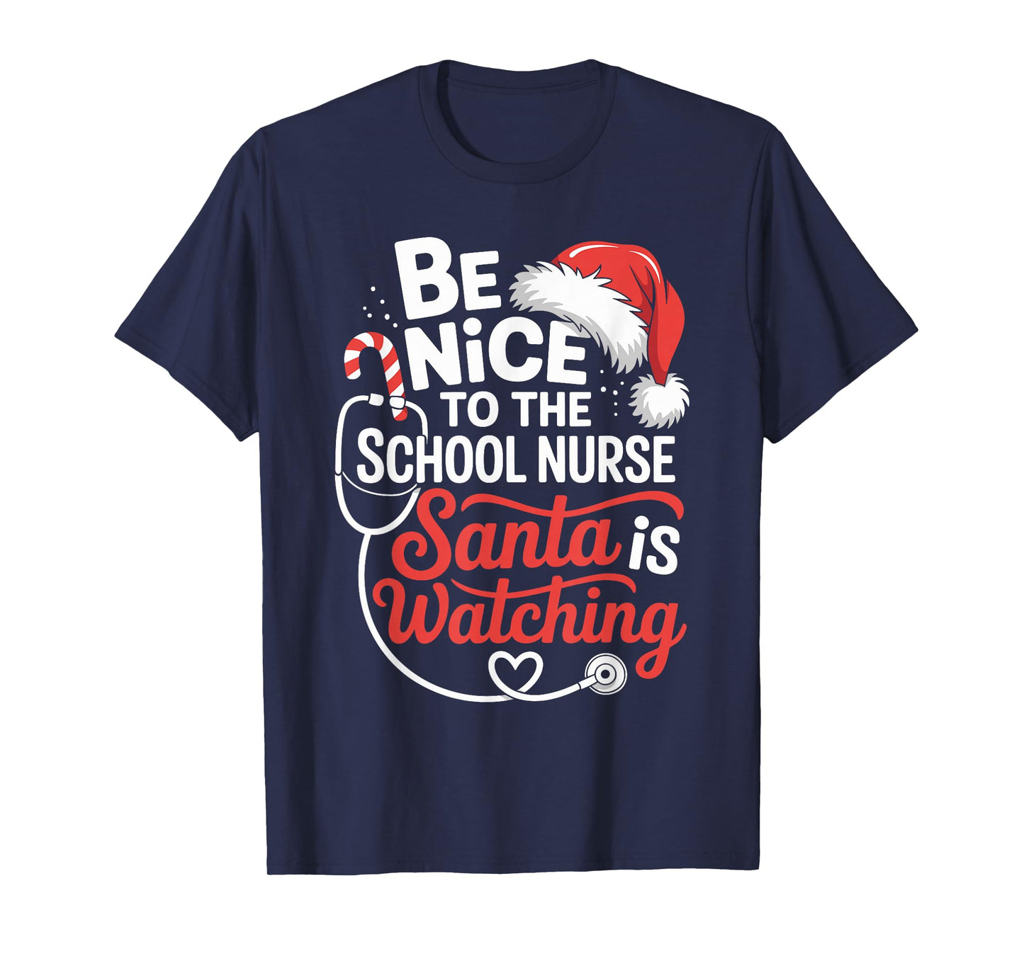 School Nurse Christmas Nursing Humor Xmas for Women T-Shirt