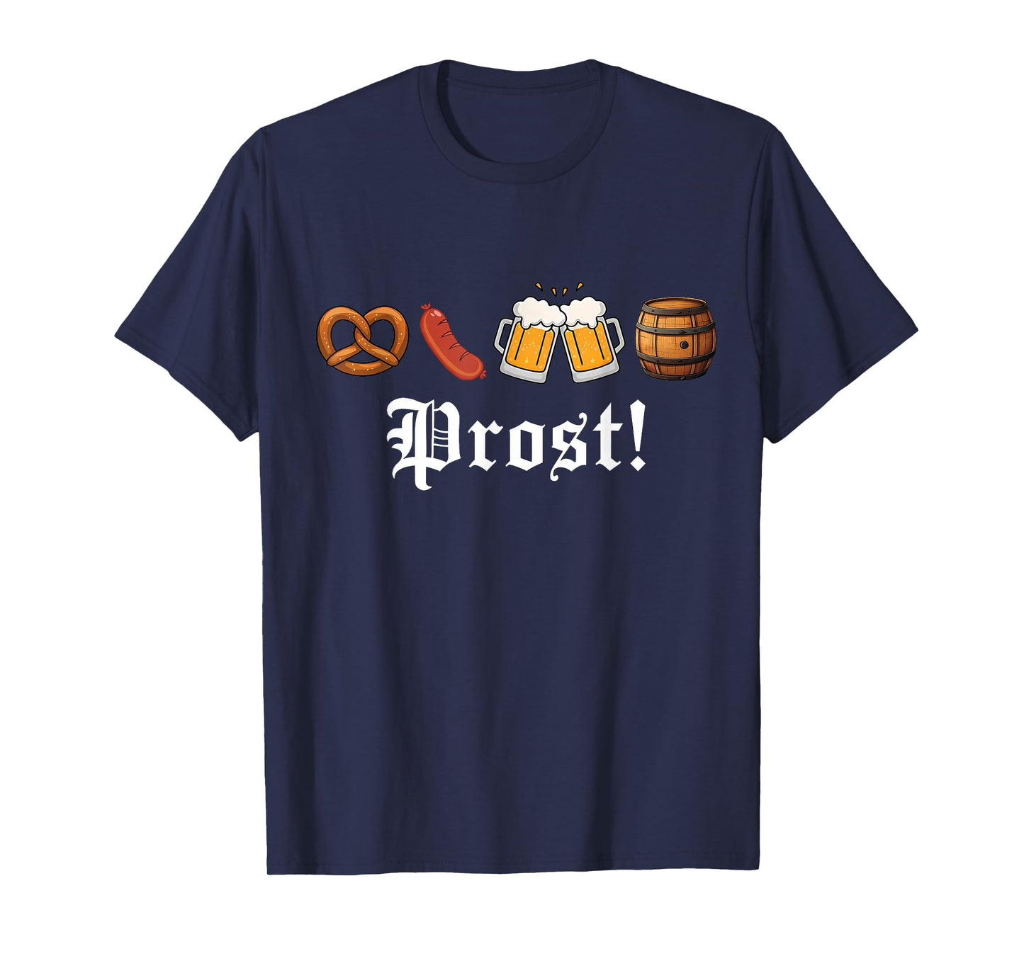 Prost Oktoberfest Drinking Vintage German Humor Men Women T-Shirt