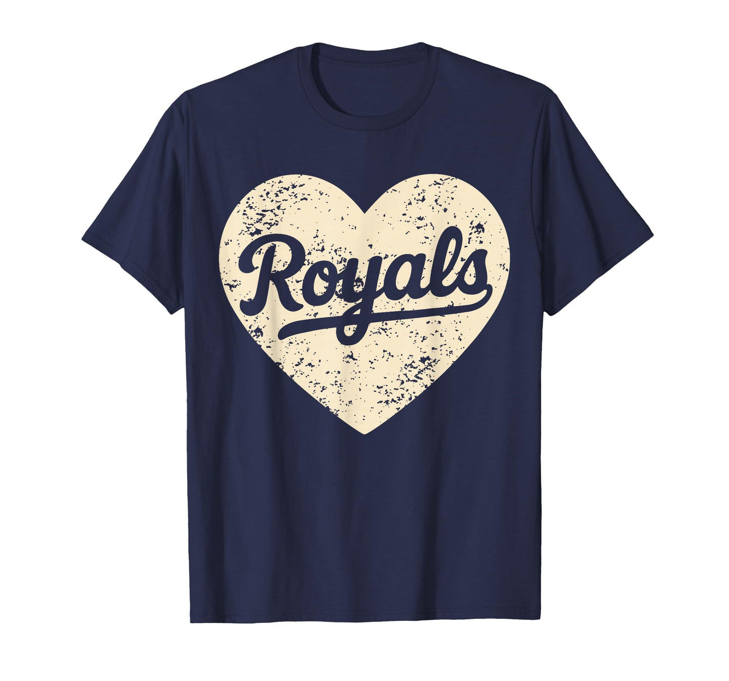 Retro Royals Heart Distressed Style Gift For Men Women T-Shirt