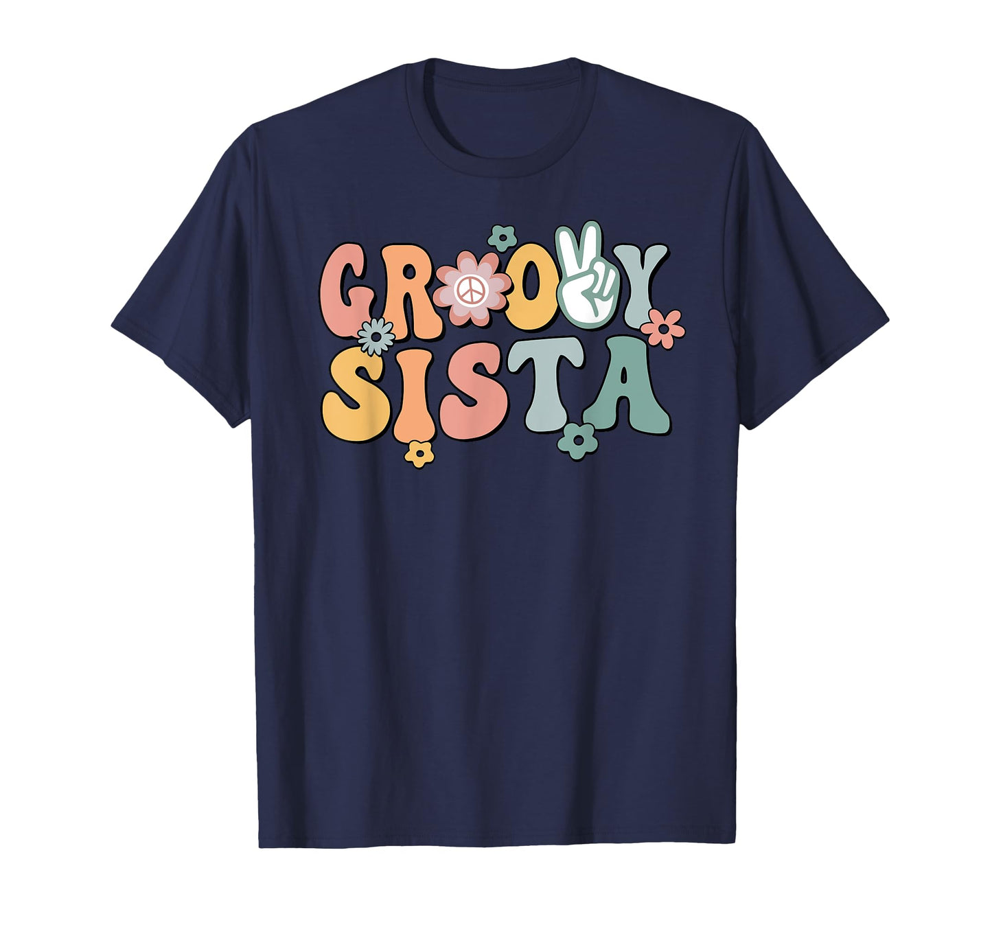 Groovy Sista Retro Sister Matching Family 1st Birthday Party T-Shirt