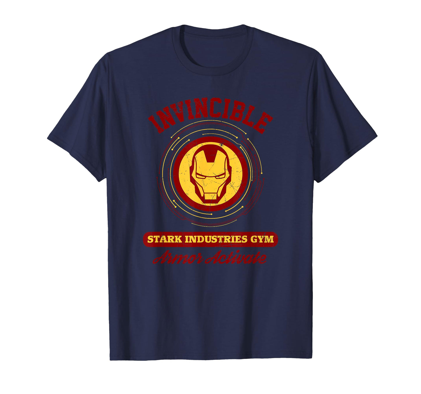 Marvel Iron Man Invincible Stark Industries Gym T-Shirt