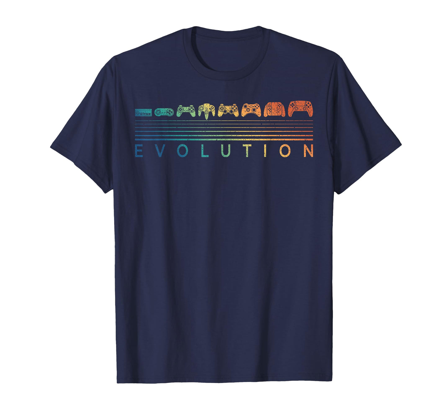 Video Game Controller Evolution Gamer 80s 90s Retro Gaming T-Shirt
