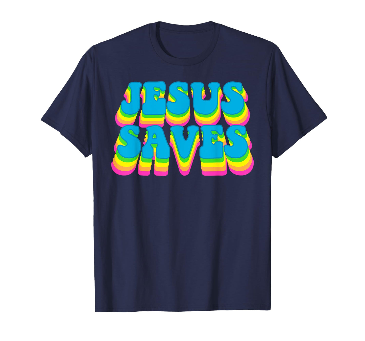 Groovy Jesus Saves Christian 70's Hippie T-Shirt