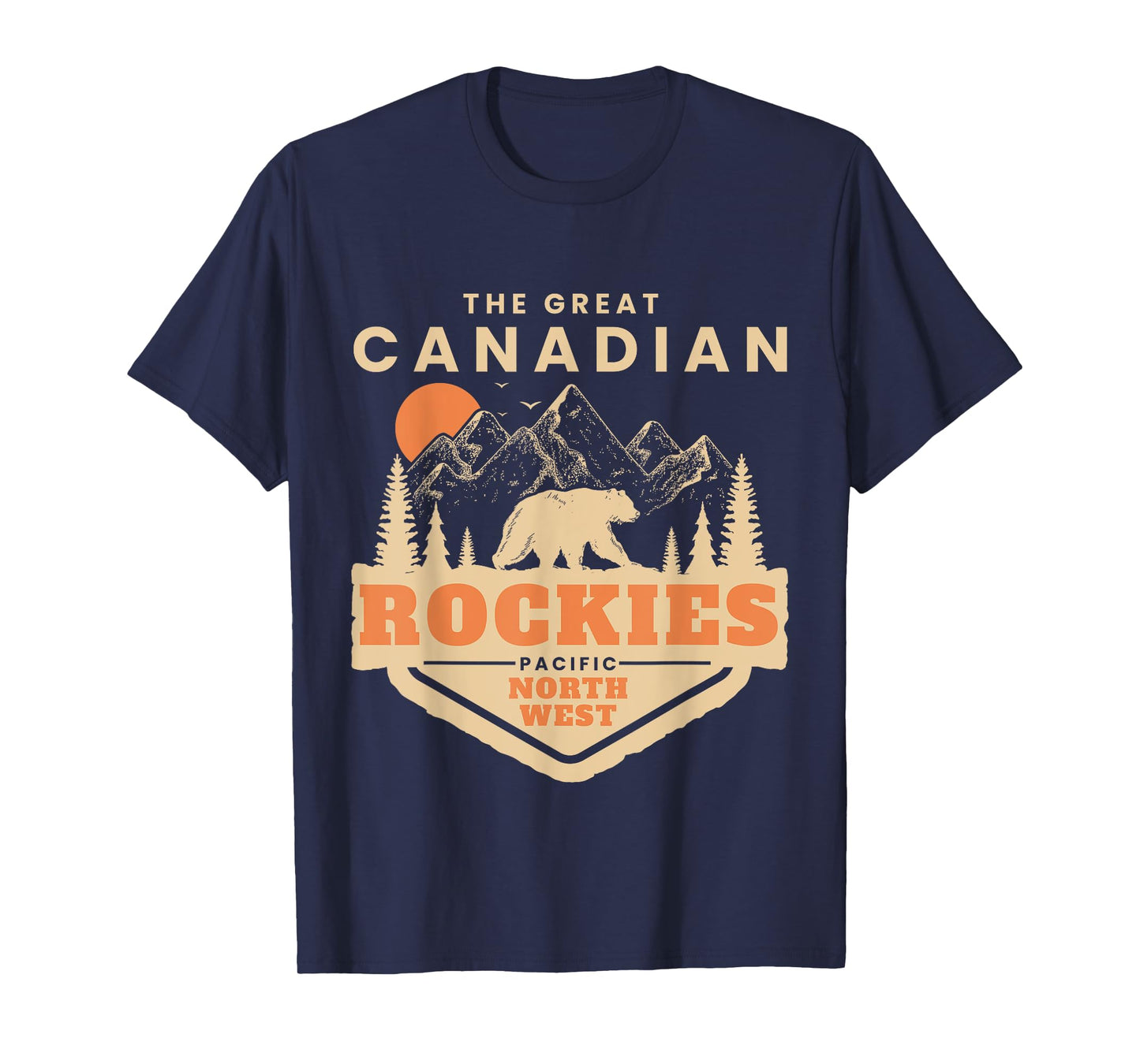 The Canadian Rockies Mountain Canadian National Park Vintage T-Shirt