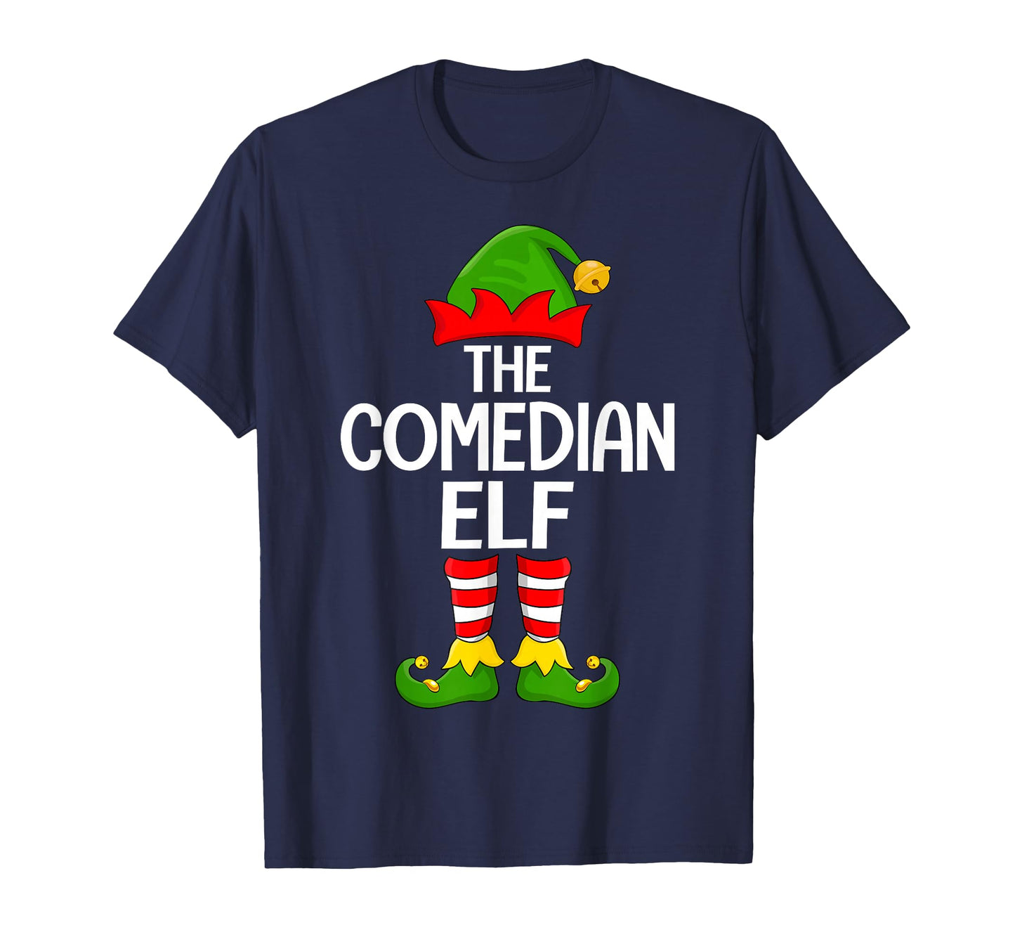 Comedian Elf Xmas Matching Family Elf Squad Christmas T-Shirt