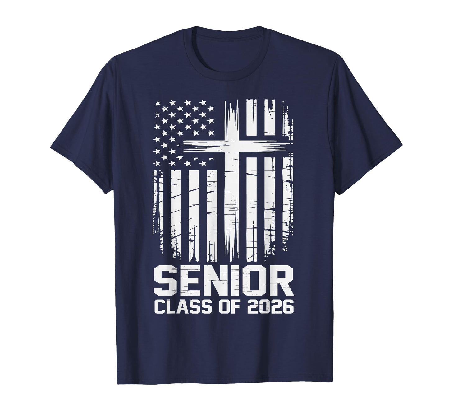 Senior Class of 2026 USA Flag Christian Graduation 2026 T-Shirt