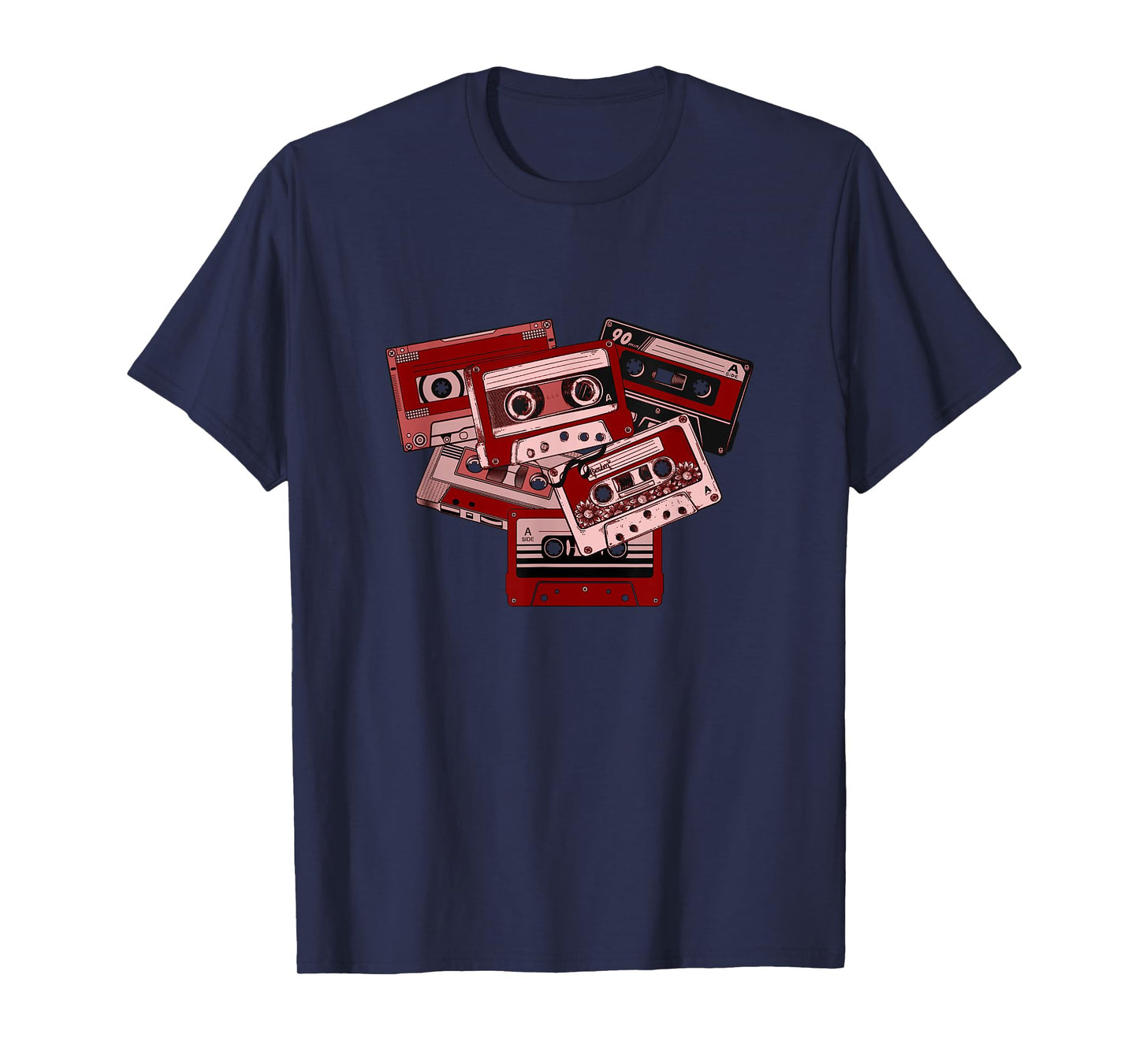 Maroon Red Burgundy Tape Cassettes Classic Old School Maroon T-Shirt