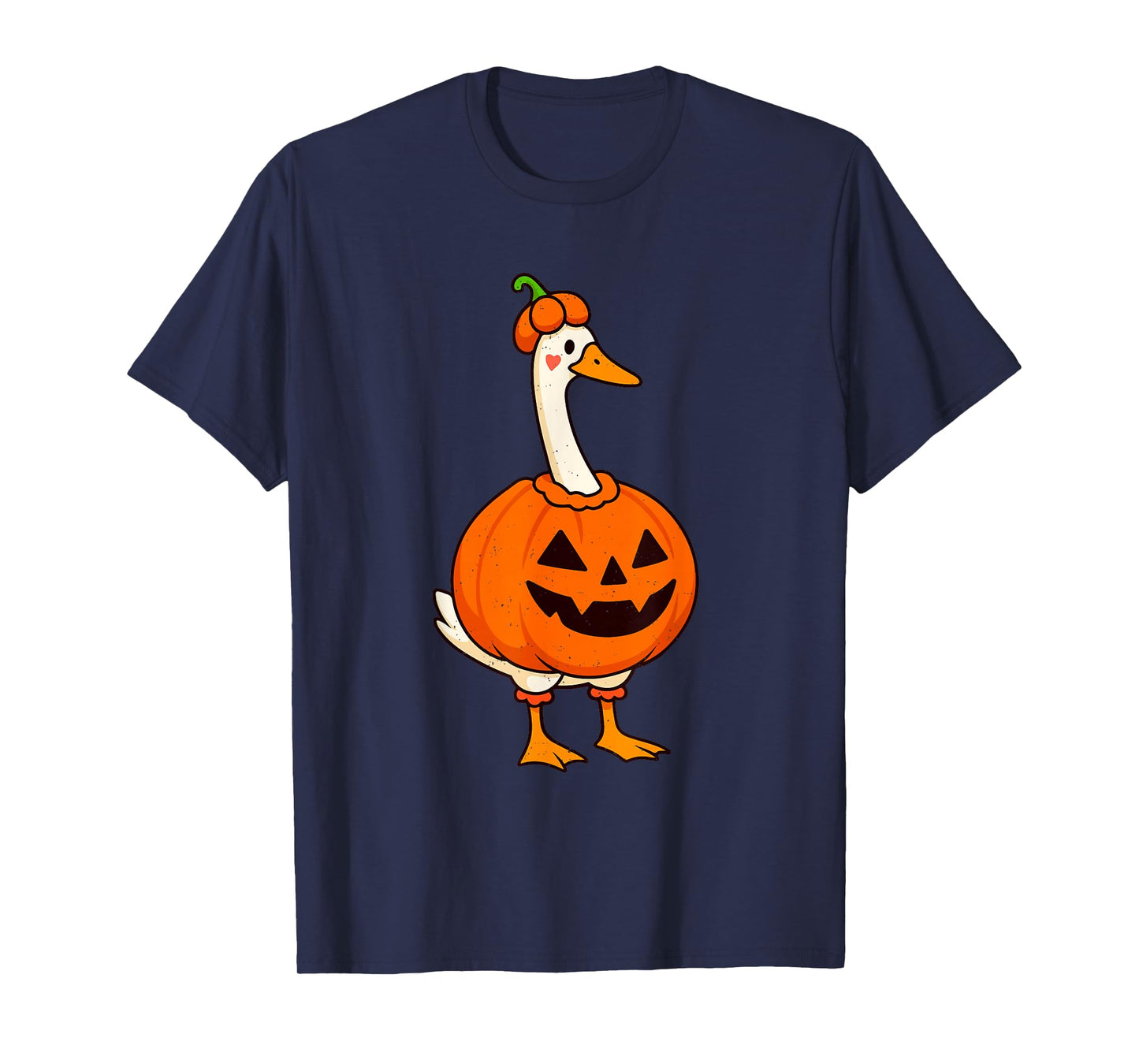 Pumpkin Duck Halloween Funny Farm Animal Jack O Lantern T-Shirt