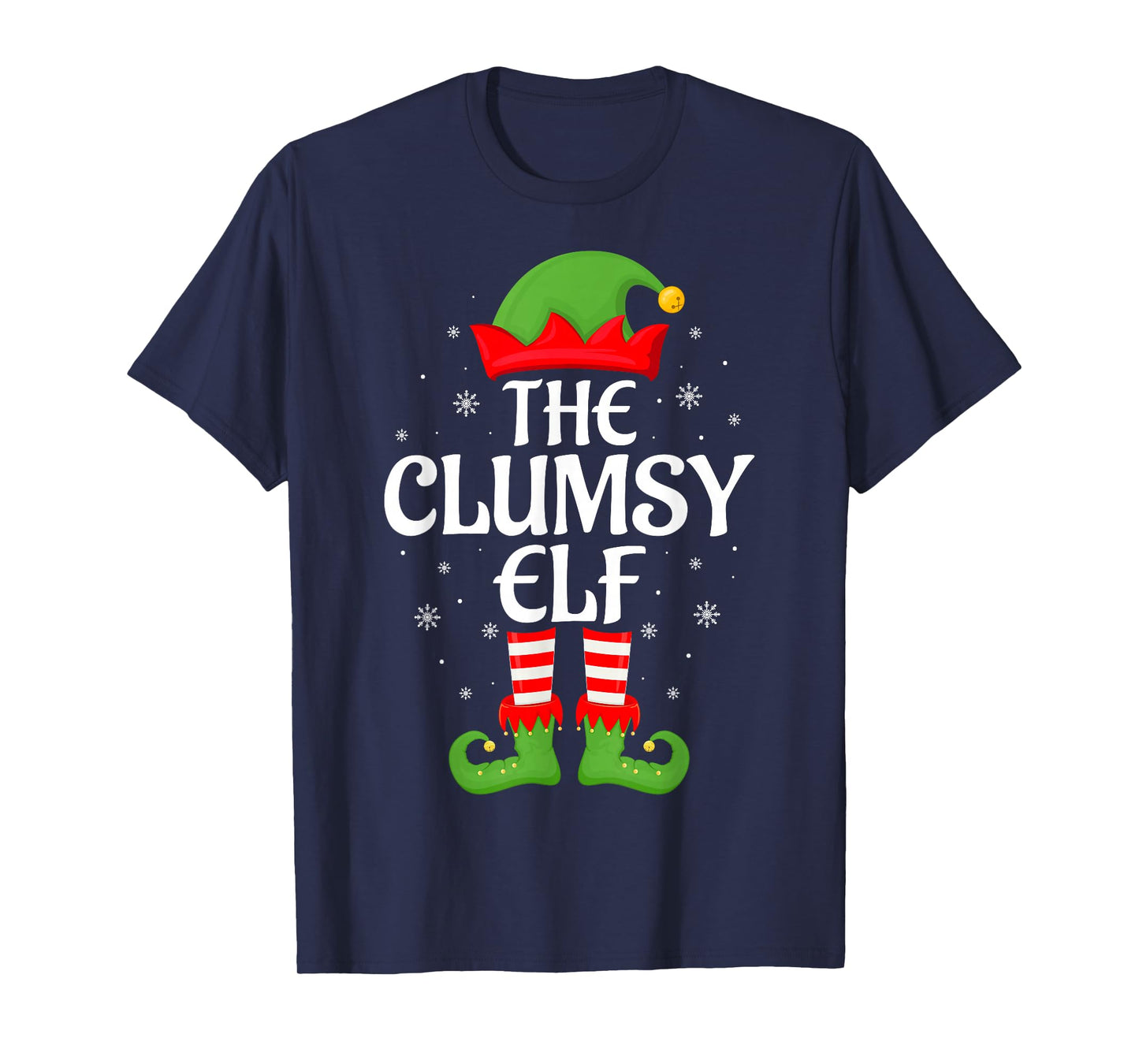Clumsy Elf Xmas Family Matching Elf Squad Christmas T-Shirt