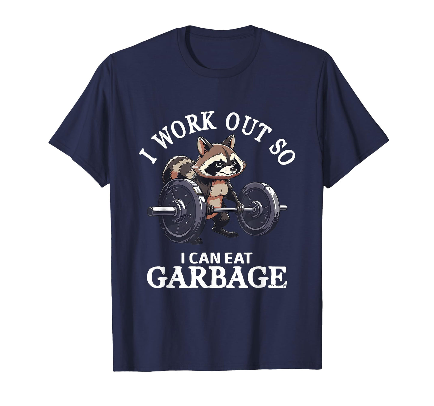 I Work Out Retro Cute Raccoon Gym Animal Lovers So I Can Eat T-Shirt