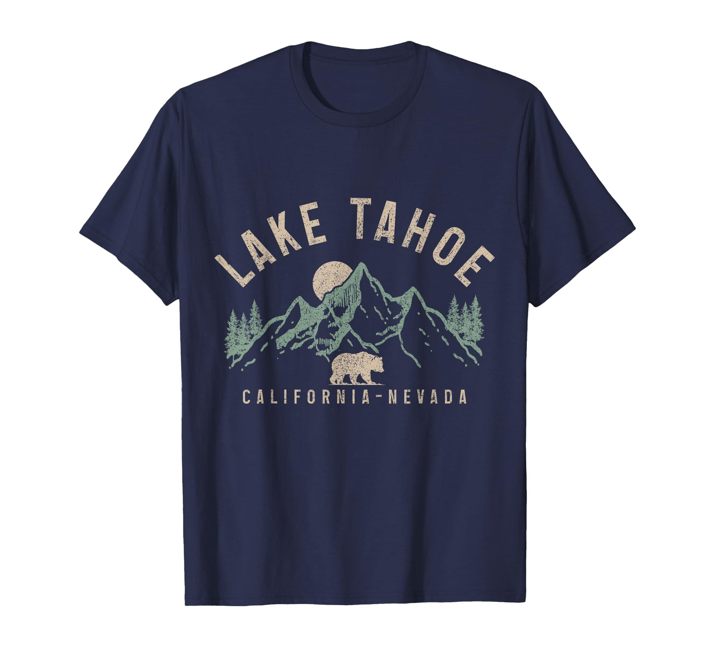 Lake Tahoe California Nevada Mountains Bear Nature Vintage T-Shirt