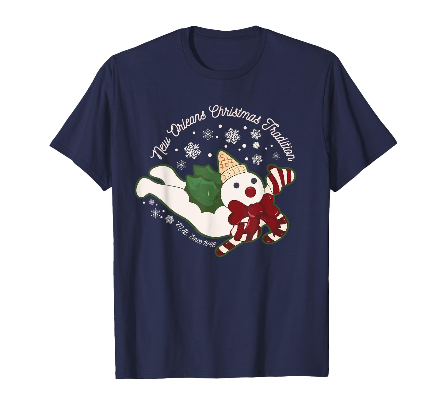 New Orleans Mr Bingle Christmas Tradition Snowmen Christmas T-Shirt