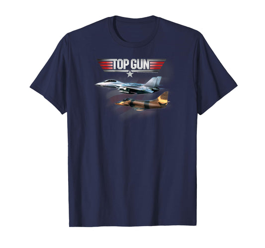 Top Gun American Flag Fighter Jet Classic Action Movie T-Shirt