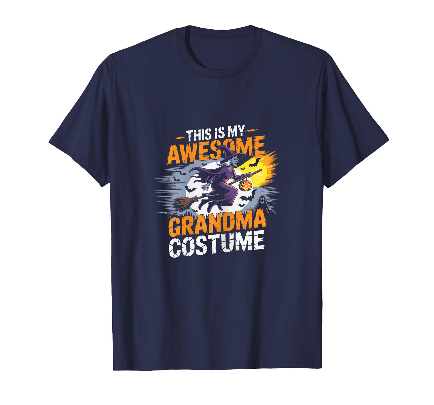 Awesome Grandma Halloween Costume Witch Design T-Shirt